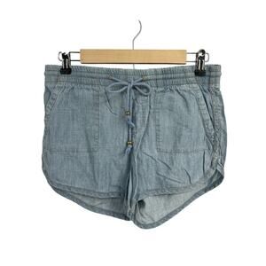 Level 99 Chambray Light Wash Pull On Shorts XS